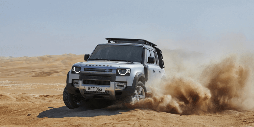 Land Rover Defender 2020 in sand