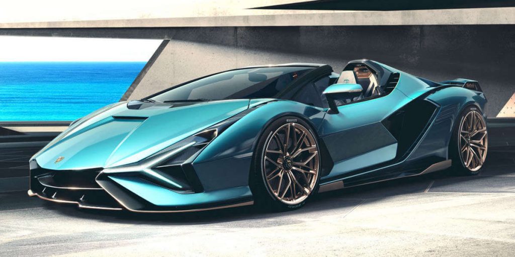 Lamborghini hybrid Sián Roadster front
