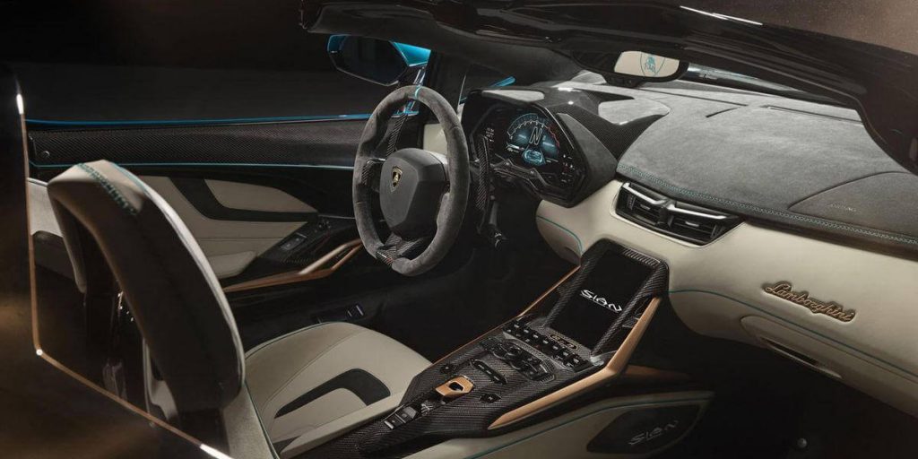 Lamborghini hybrid Sián Roadster interior