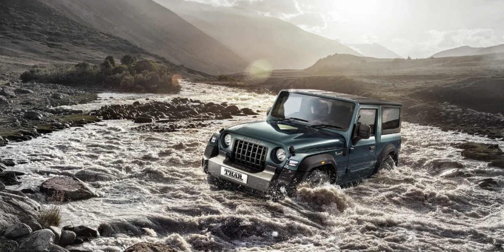 New Mahindra Thar water