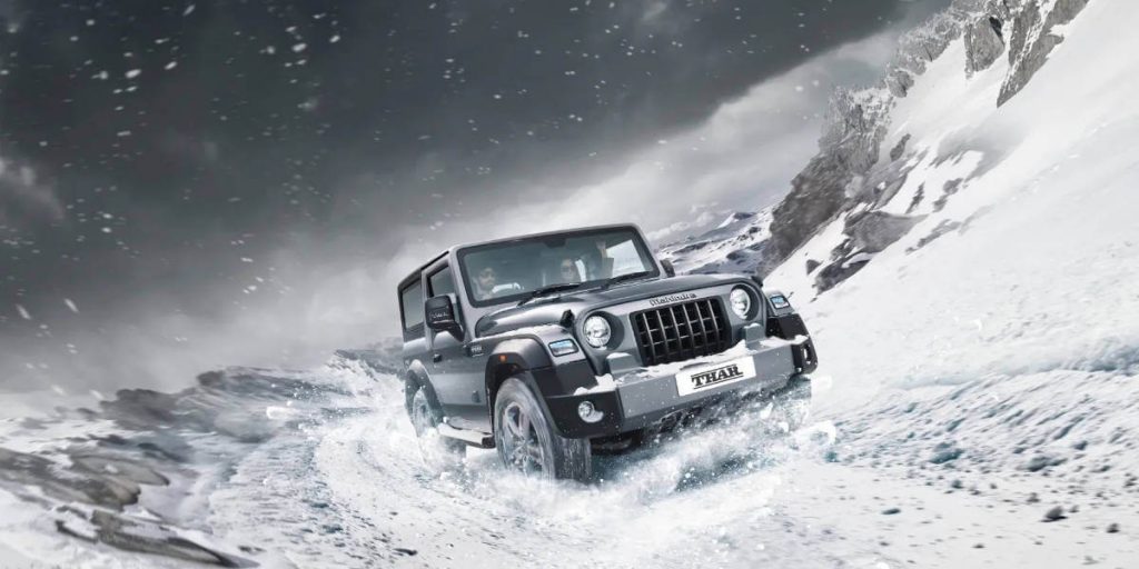 New Mahindra Thar snow