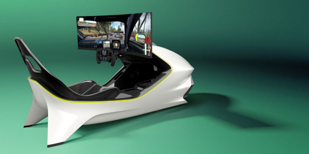 Aston Martin AMR-C01 simulator white